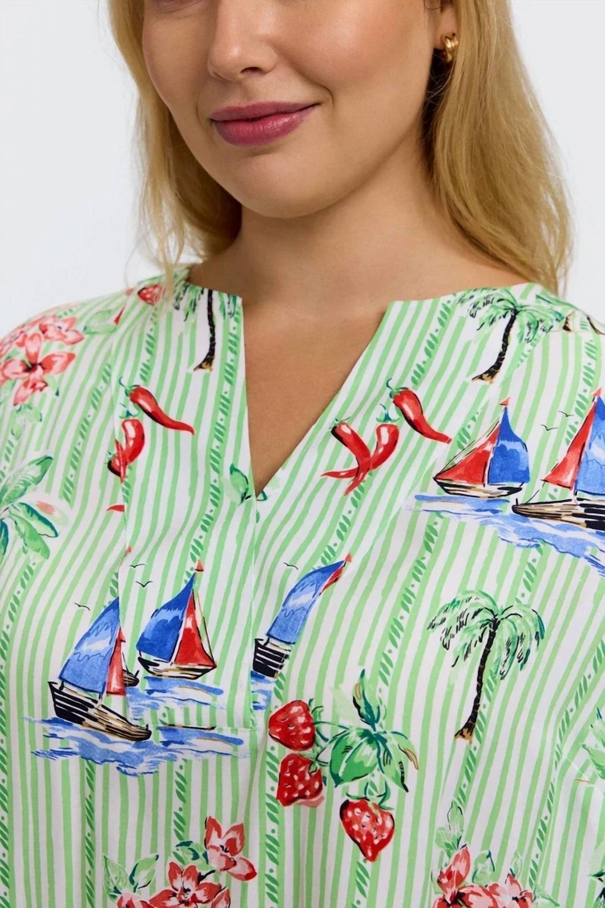Foxcroft - Alica 3/4 Recess Shirt - Plus
