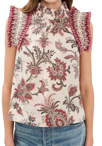 Sea - Cassandra Flutter Sleeve Top
