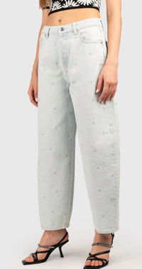 Hugo Boss - Gimine eide leg relaxed fit embroidered jeans