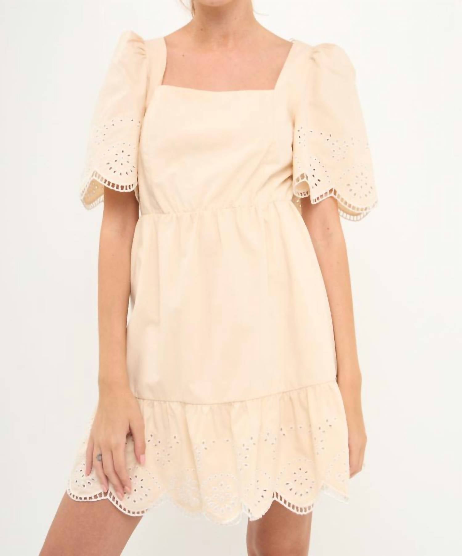 English Factory - The Bess Eyelet Mini Dress