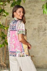 Paparazzi - Patchwork Button Up Top