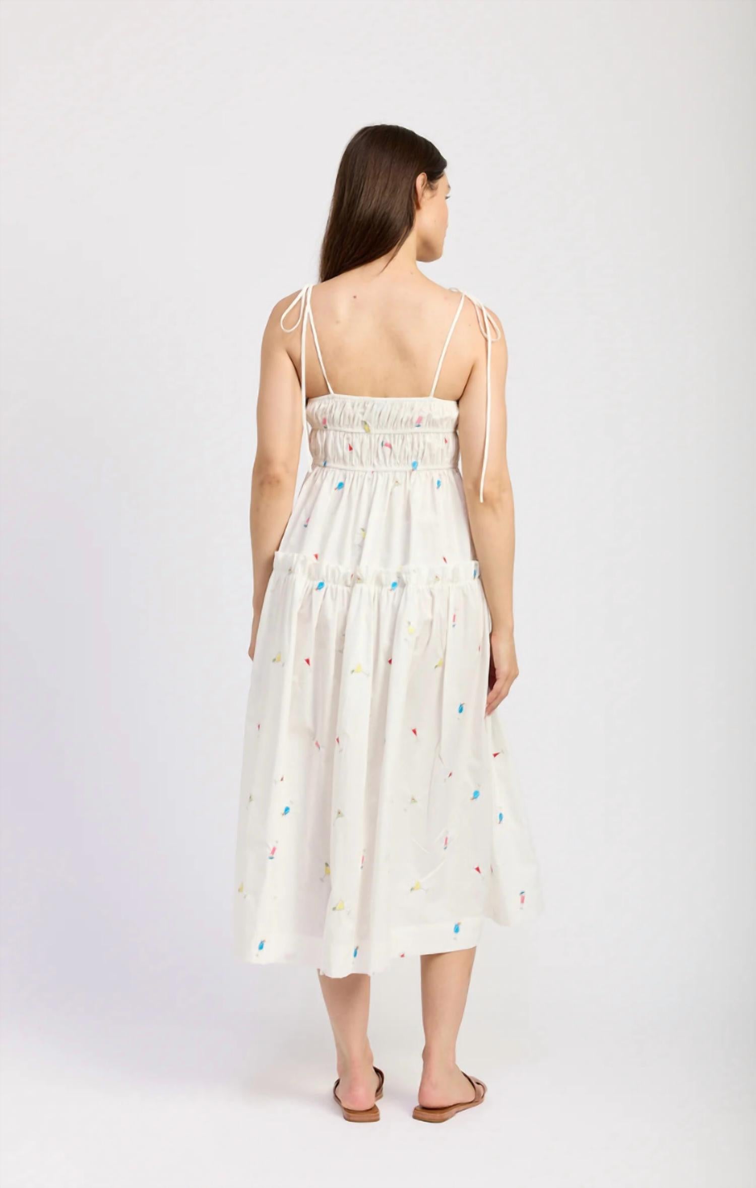 En Saison - Nellie Tie Shoulder Straps Midi Dress