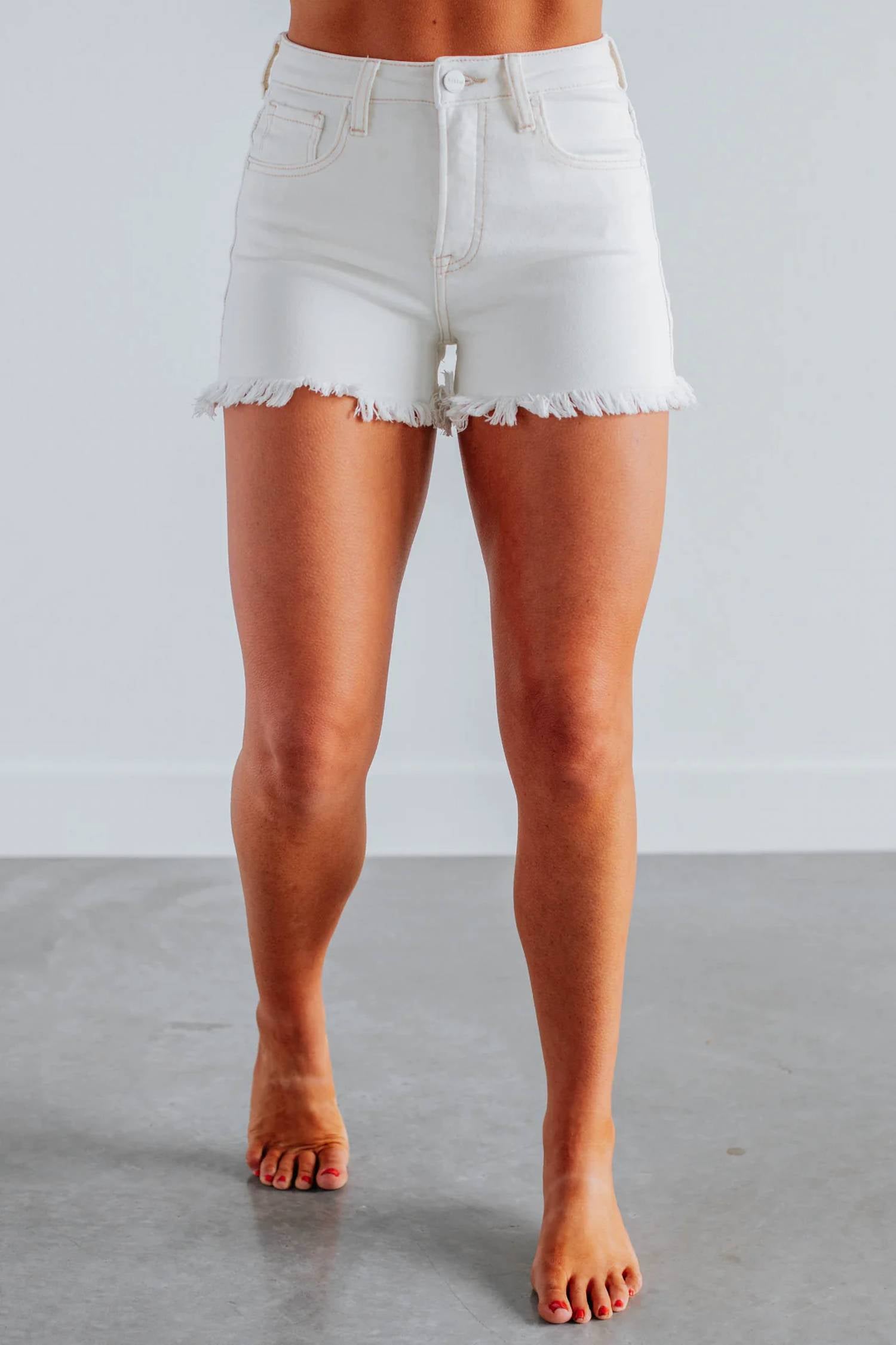 Risen - High Rise Fray Shorts