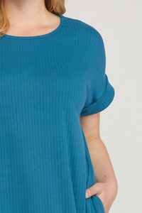 Entro - Ribbed Pocket Midi Dress