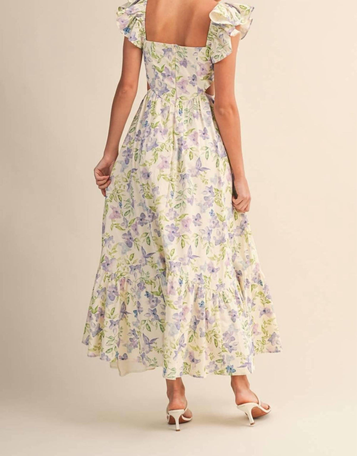 Klesis - Flower Frill Maxi Dress