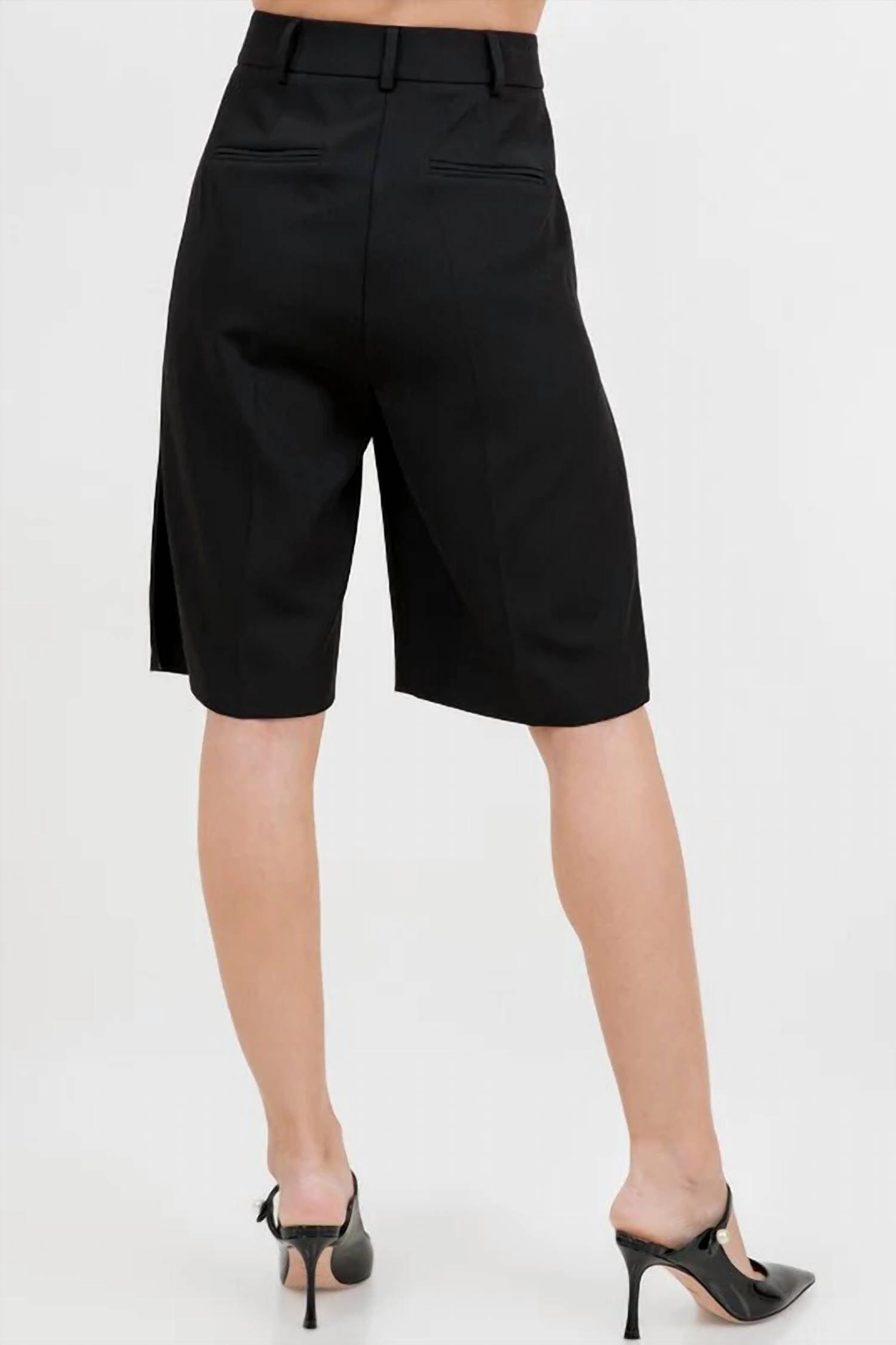 Whiteroom+Cactus - Tessa Side-slit Knee-length Tailored Shorts