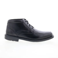 ROCKPORT Men's Leader 2 Leather Chukka Boots in black - men's boots - detail view