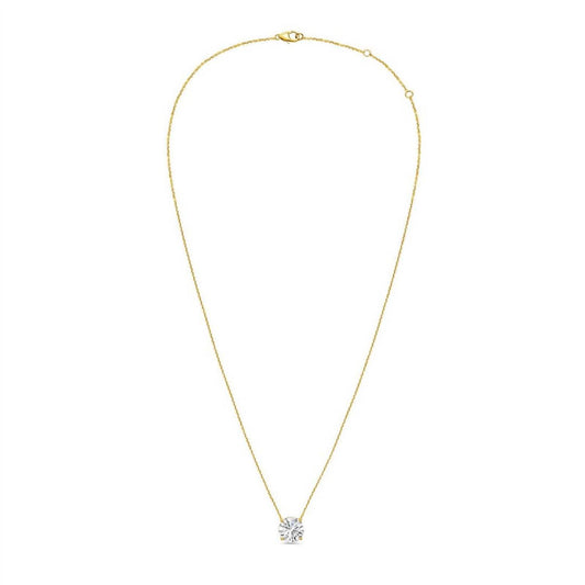 Diana M Jewels - 15.00 Cts Lab Grown Round Diamond East West Pendant Necklace