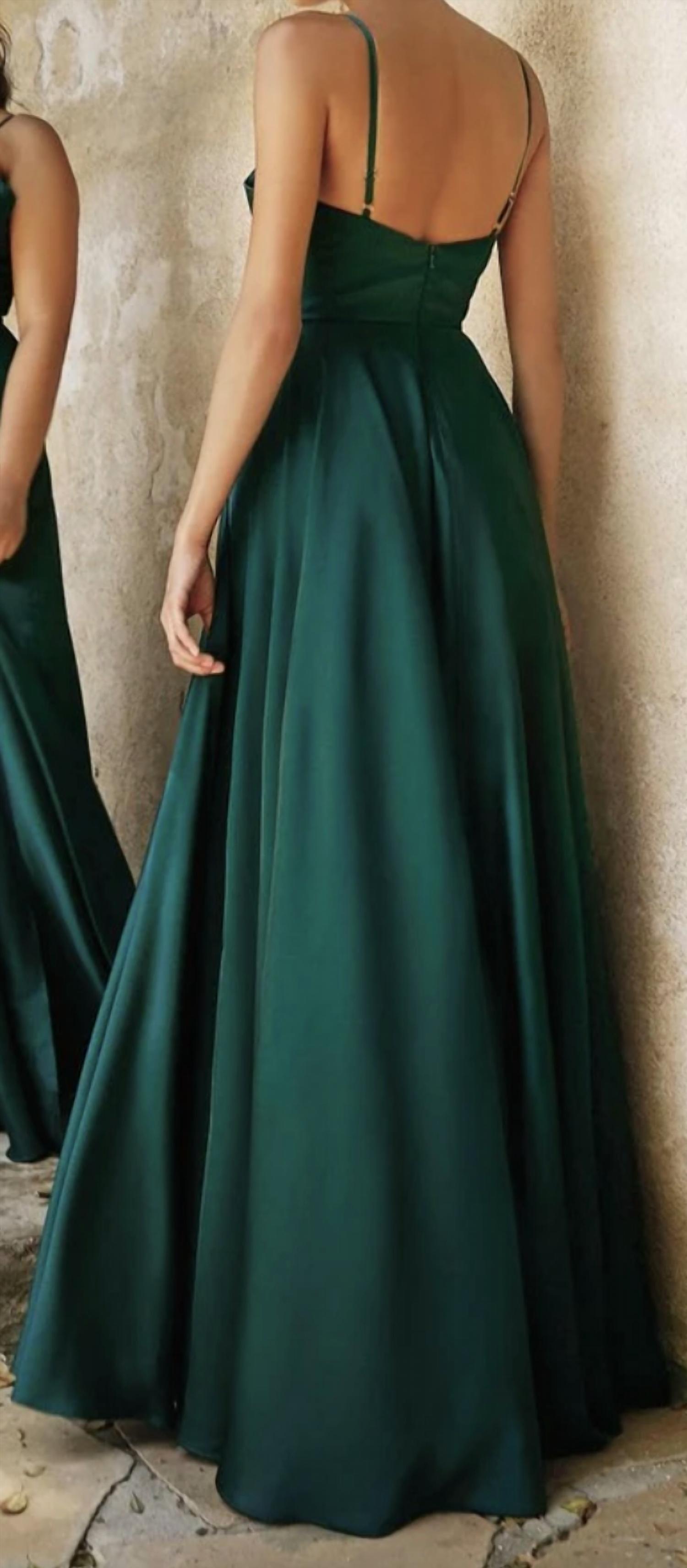 Ladivine - Fitted Bodice A-line Maxi Skirt Dress