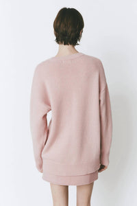 Rue Sophie Boulogne Crewneck Sweater in rose - women's sweater - detail view