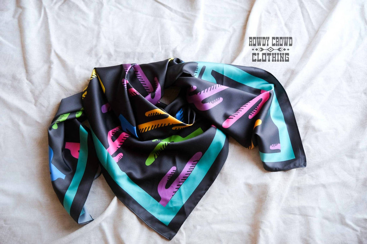 Rowdy Crowd - Women's Cactus Craze Western Wild Rag Scarf