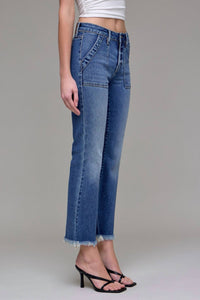Hidden - Happi Cargo Crop Flare Jeans