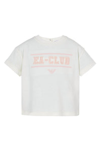 Armani - Baby Girl Logo-embroidered Cotton T-shirt