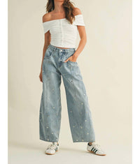 Klesis - Studded Barrel Jeans