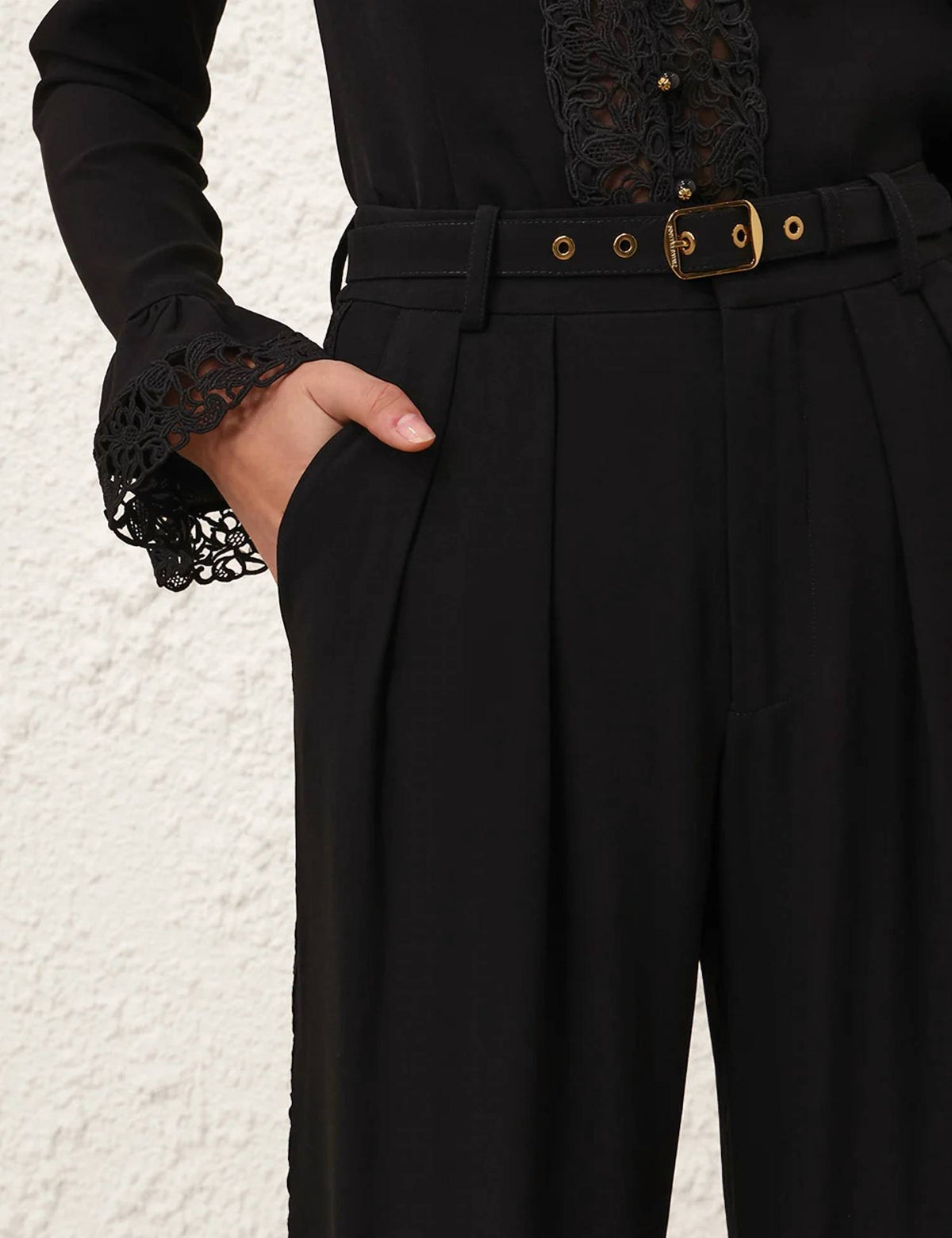 Zimmermann - Lace Trim Wide Leg Pant