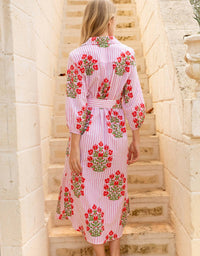 Pink City Prints - Pink City Prints Poppy Stripe Corfu Dress