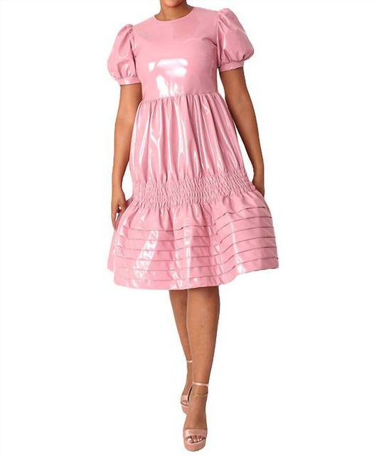 For Her Nyc - High Gloss Vegan Leather Mini Dress