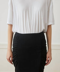 James Perse - Brushed Jersey Side Shirred Skirt