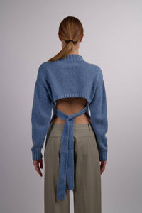 St. Agni - Wool Cashmere Blend Tie Back Jumper