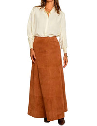 Elizabeth James The Label Anita Maxi Skirt in brown - women's skirt