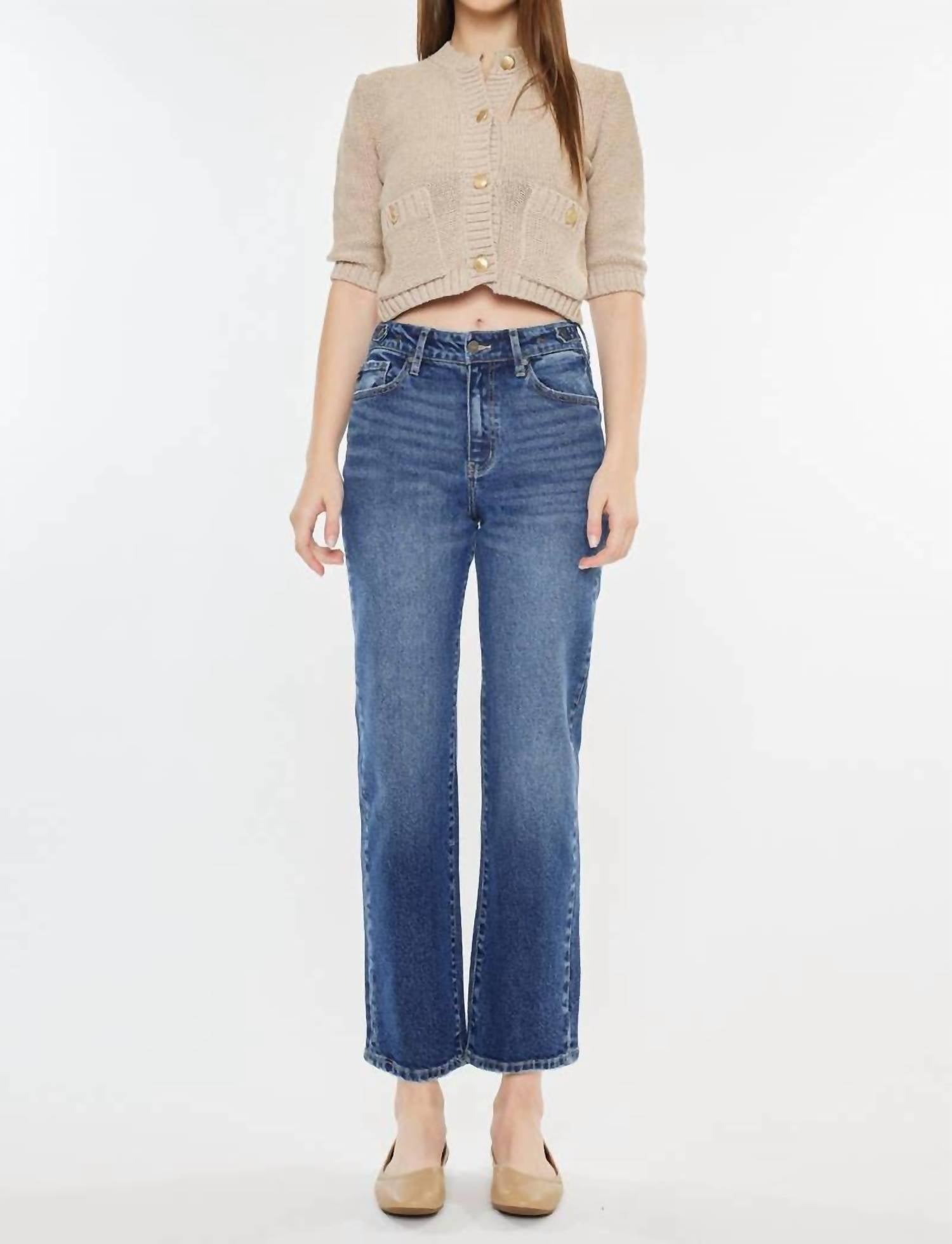 Kancan - High Rise True Straight Jeans