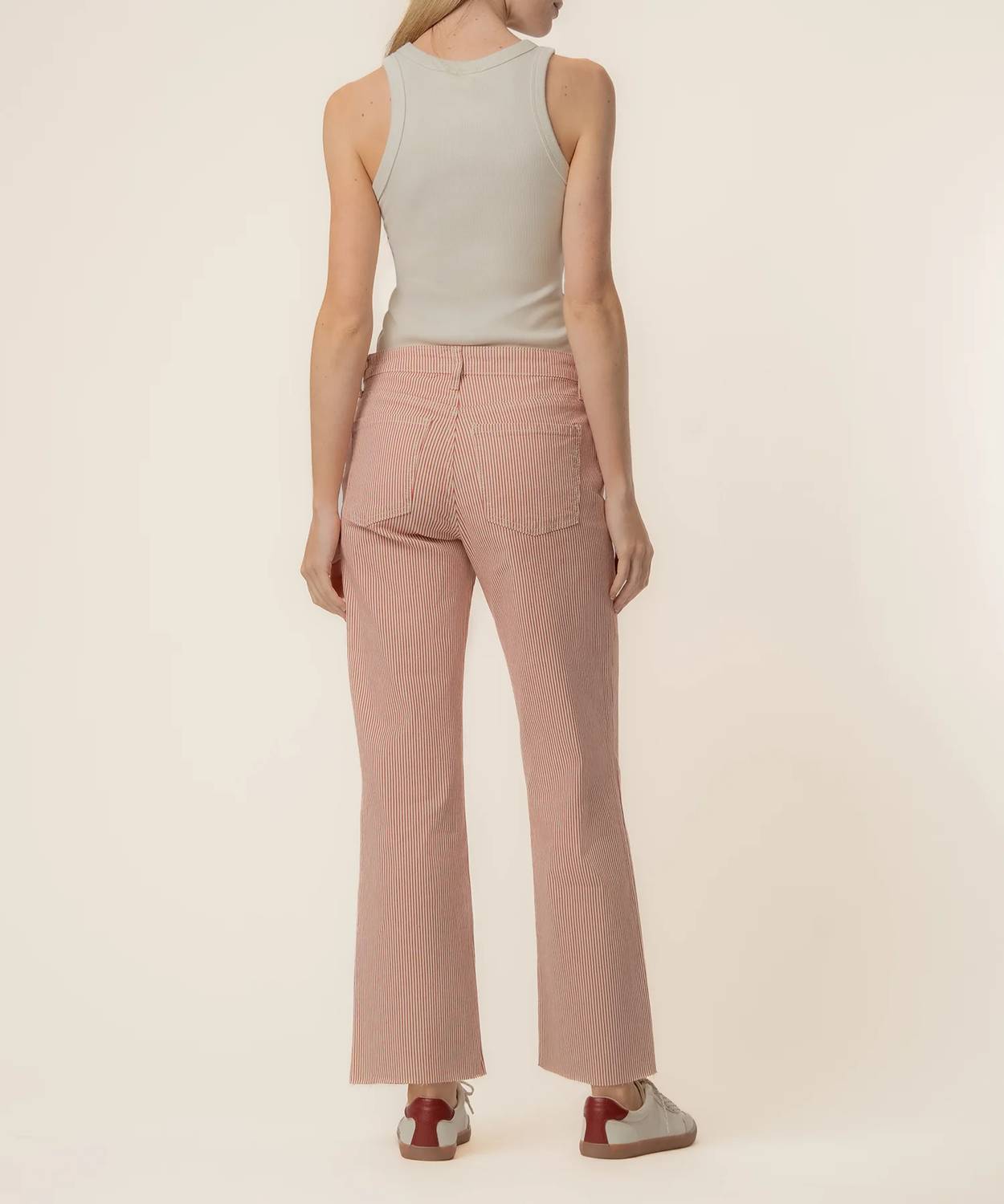 Kut From The Kloth - Charlotte Stripe High Rise Wide Straight Leg Pants