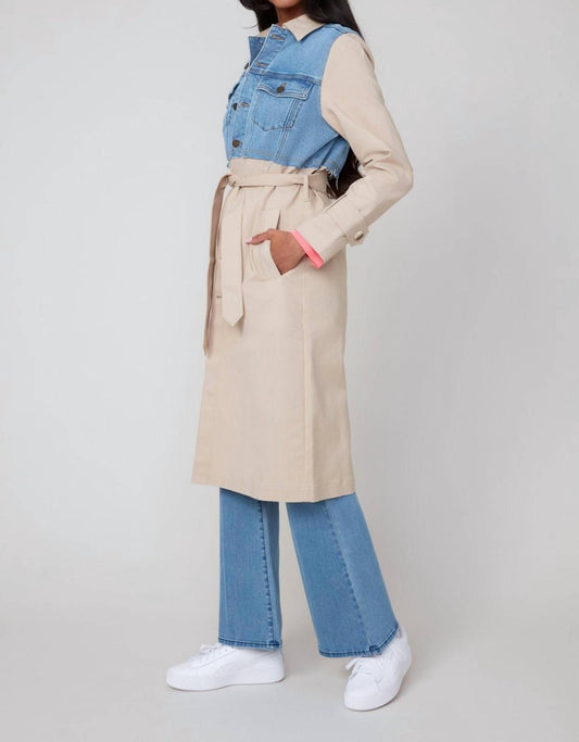 Renuar - Cotton Blend Woven Trench Coat