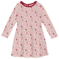 Kickee - Girls' Long Sleeve Twirl Dress with Pockets