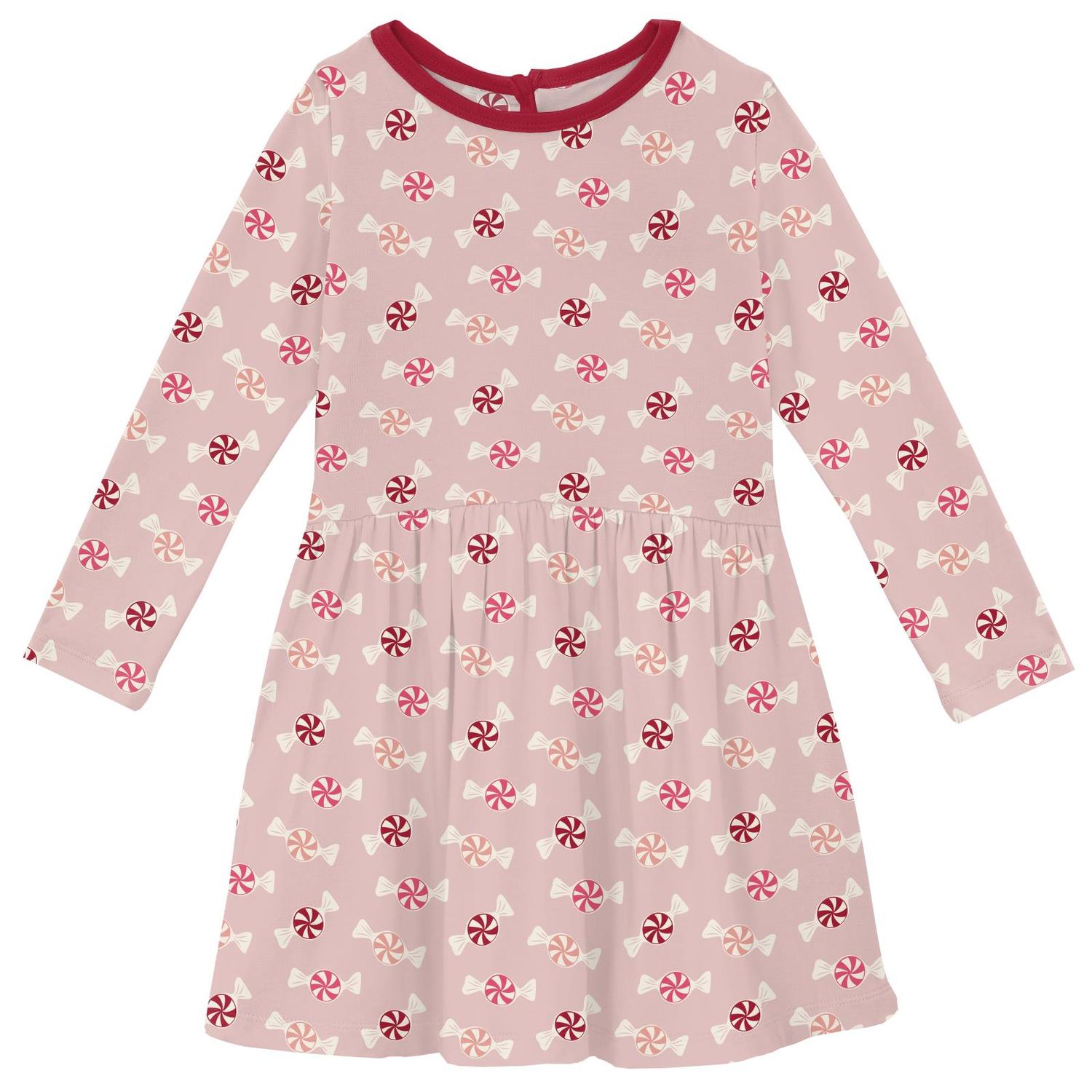 Kickee - Girls' Long Sleeve Twirl Dress with Pockets
