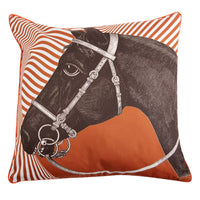 Thomas Paul - Equestrian Horse Motif Outdoor Pillow