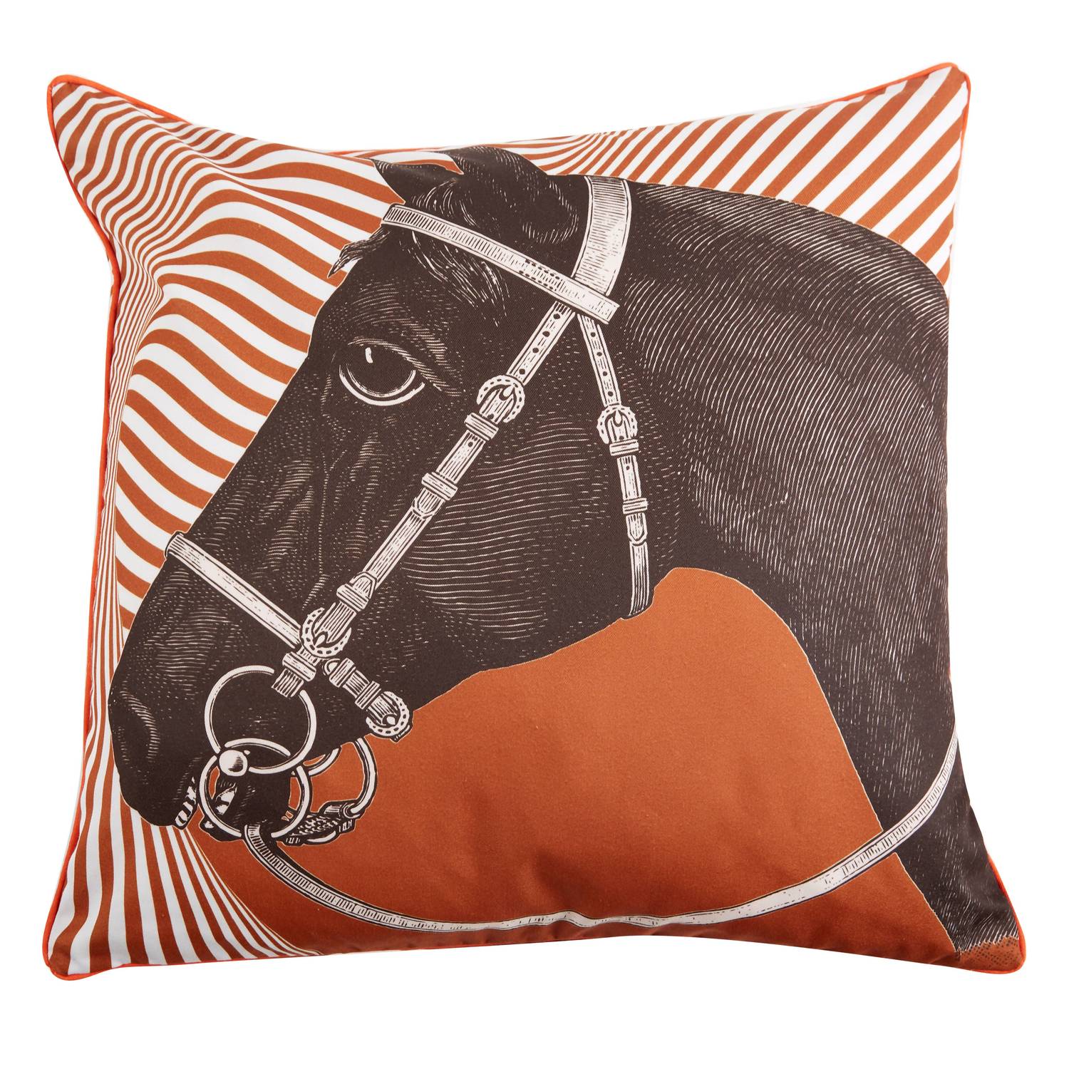 Thomas Paul - Equestrian Horse Motif Outdoor Pillow
