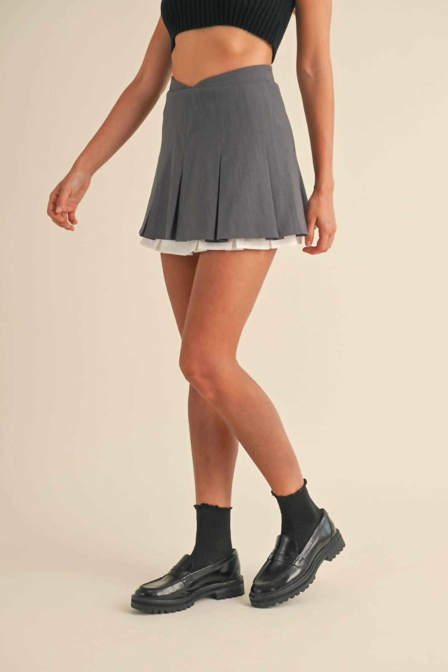Mable - Val Pleated Mini Skirt