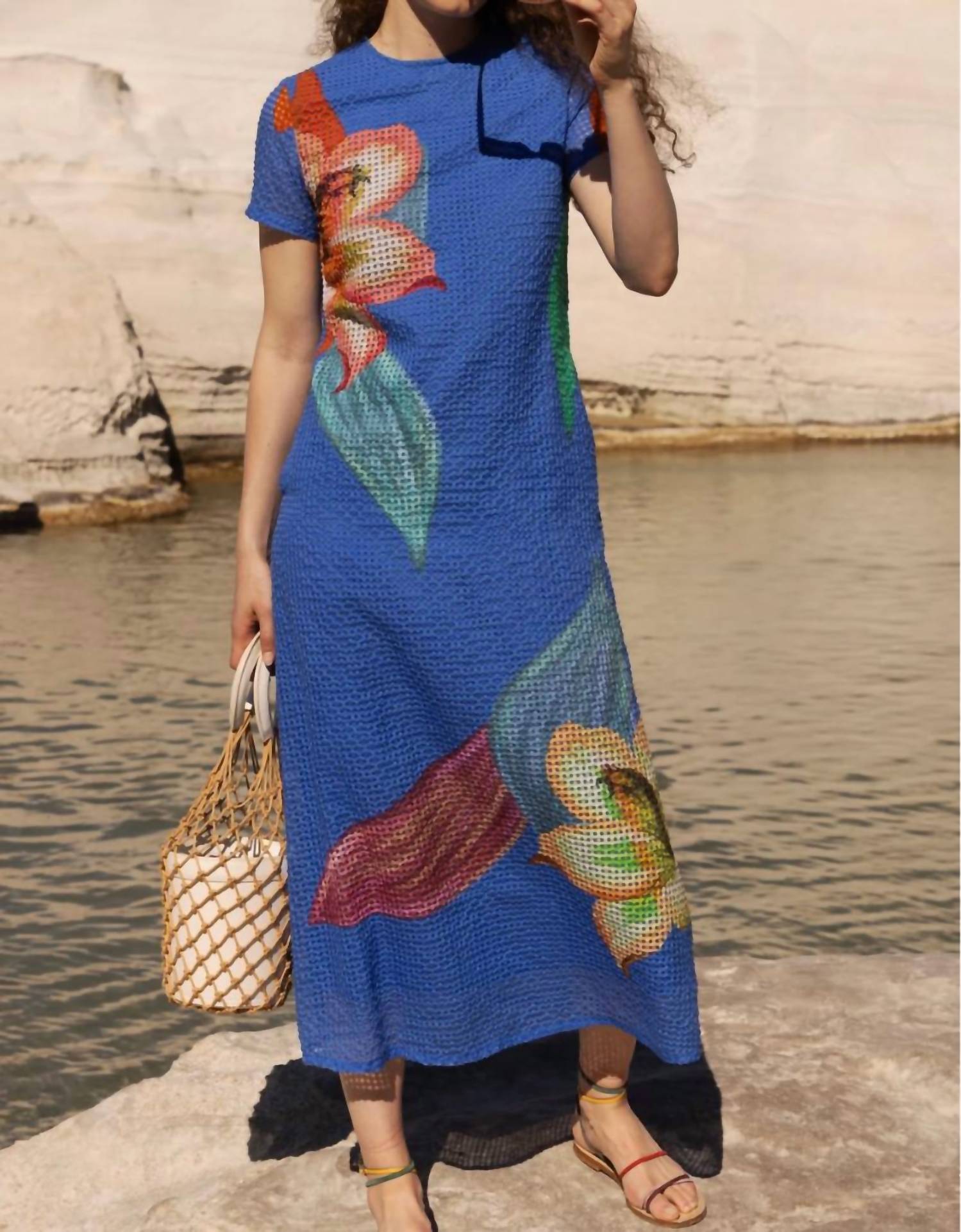 Oliphant - Short Sleeve Shift Maxi Dress