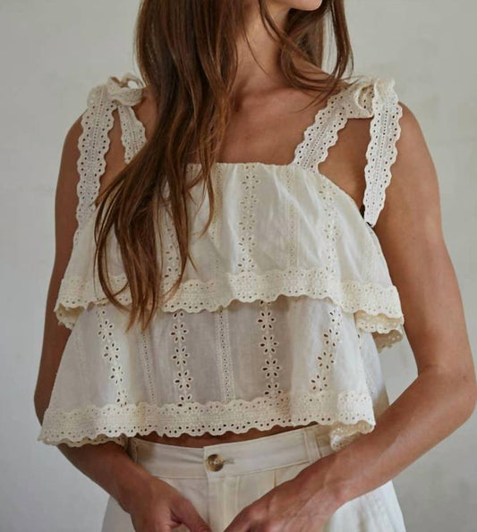 By Together - Eyelet Layered Top