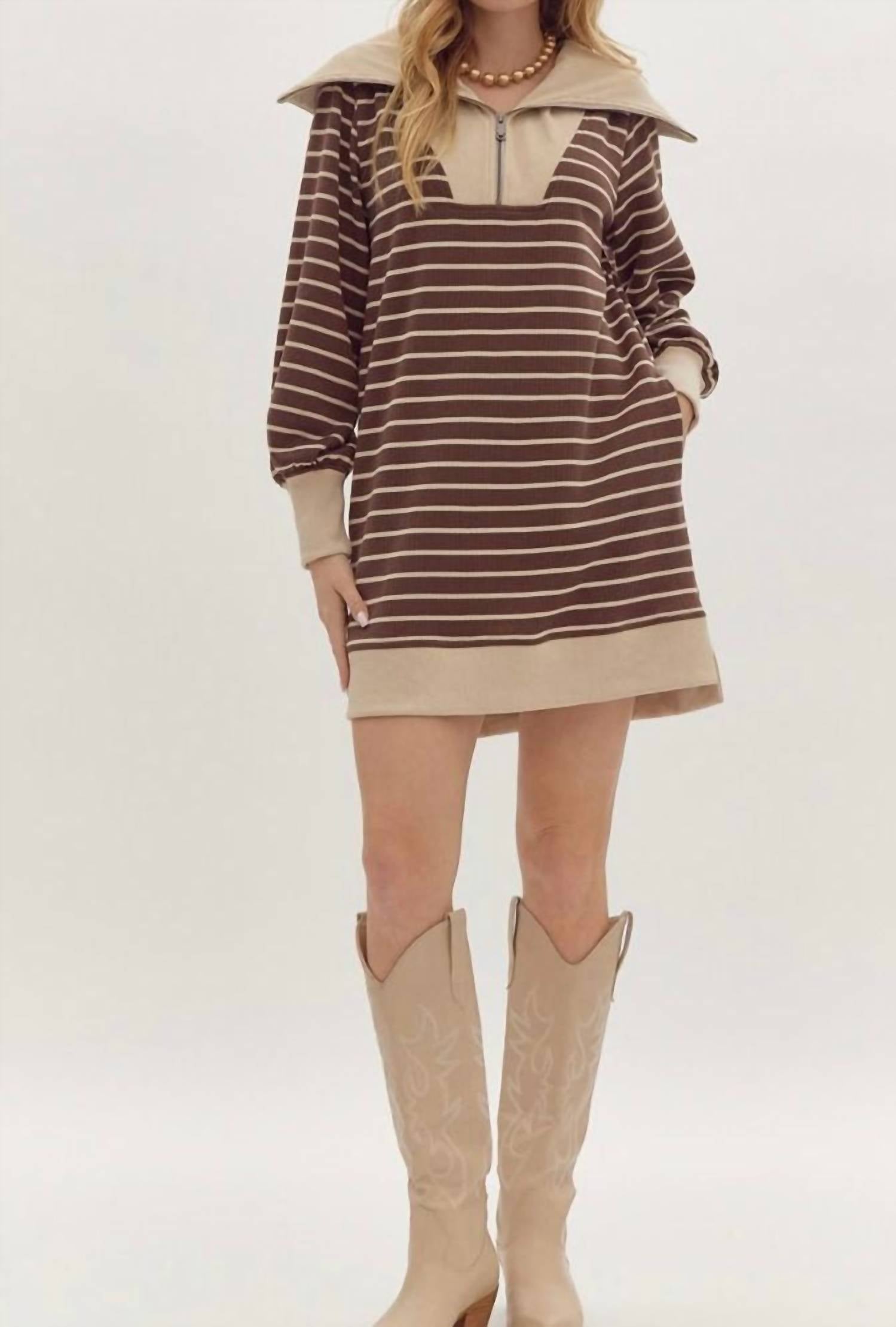 Entro - Ridgewood Stripe Mini Dress