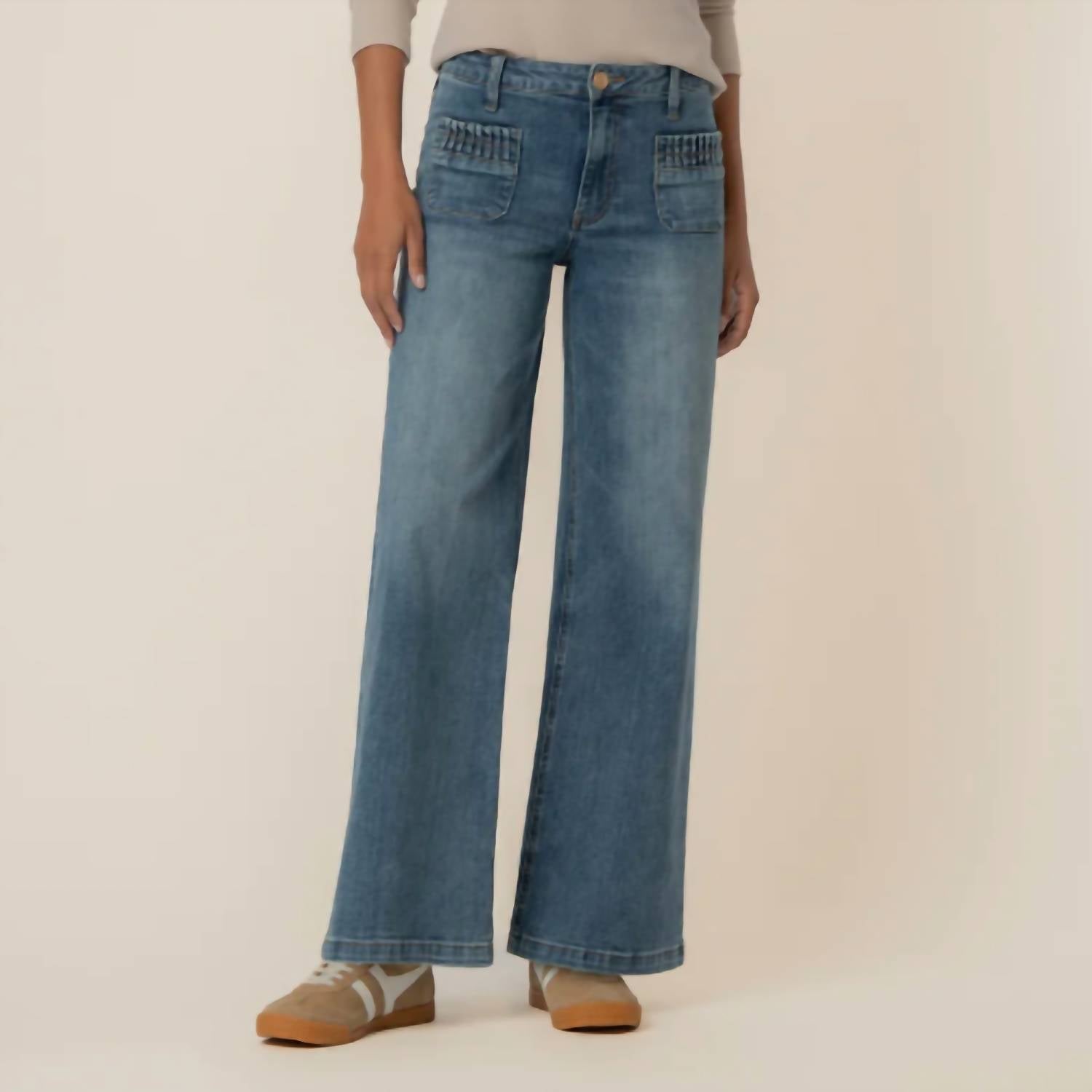 Kut From The Kloth - Maya Wide Leg Jeans With Patch Pockets