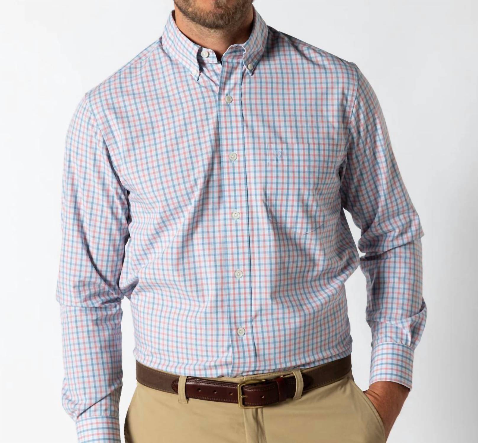 Duck Head - Long Sleeve Performance Poplin Sport Shirt