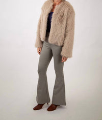 Miou Muse - Faux Fur Cropped Jacket