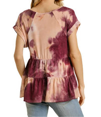 Umgee - Tie Dye Babydoll Top