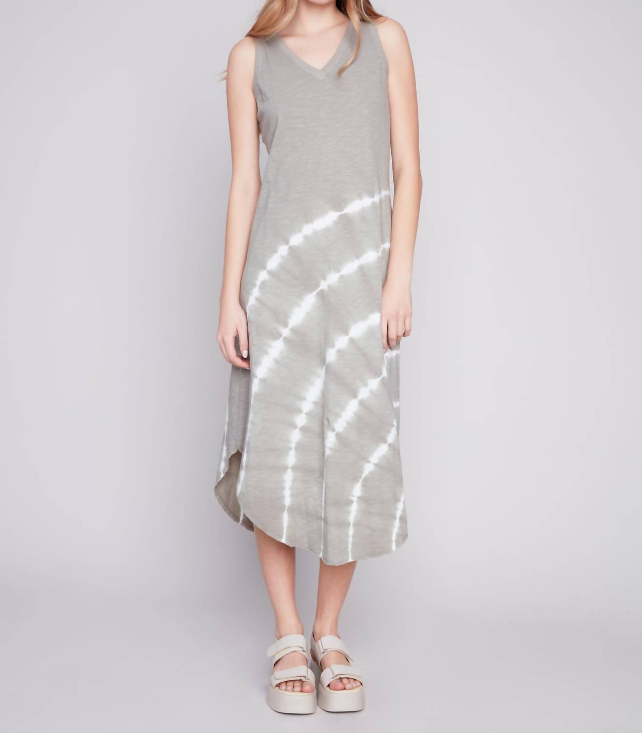 Charlie B - Tie Dye Sleeveless V Neck Dress