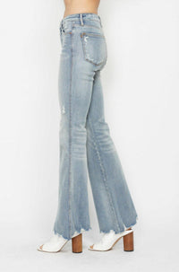 Judy Blue - Mid Rise Tummy Control Destroy Flare Jeans