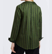 Foxcroft - Agnes Stripe & Houndstooth Popover Shirt