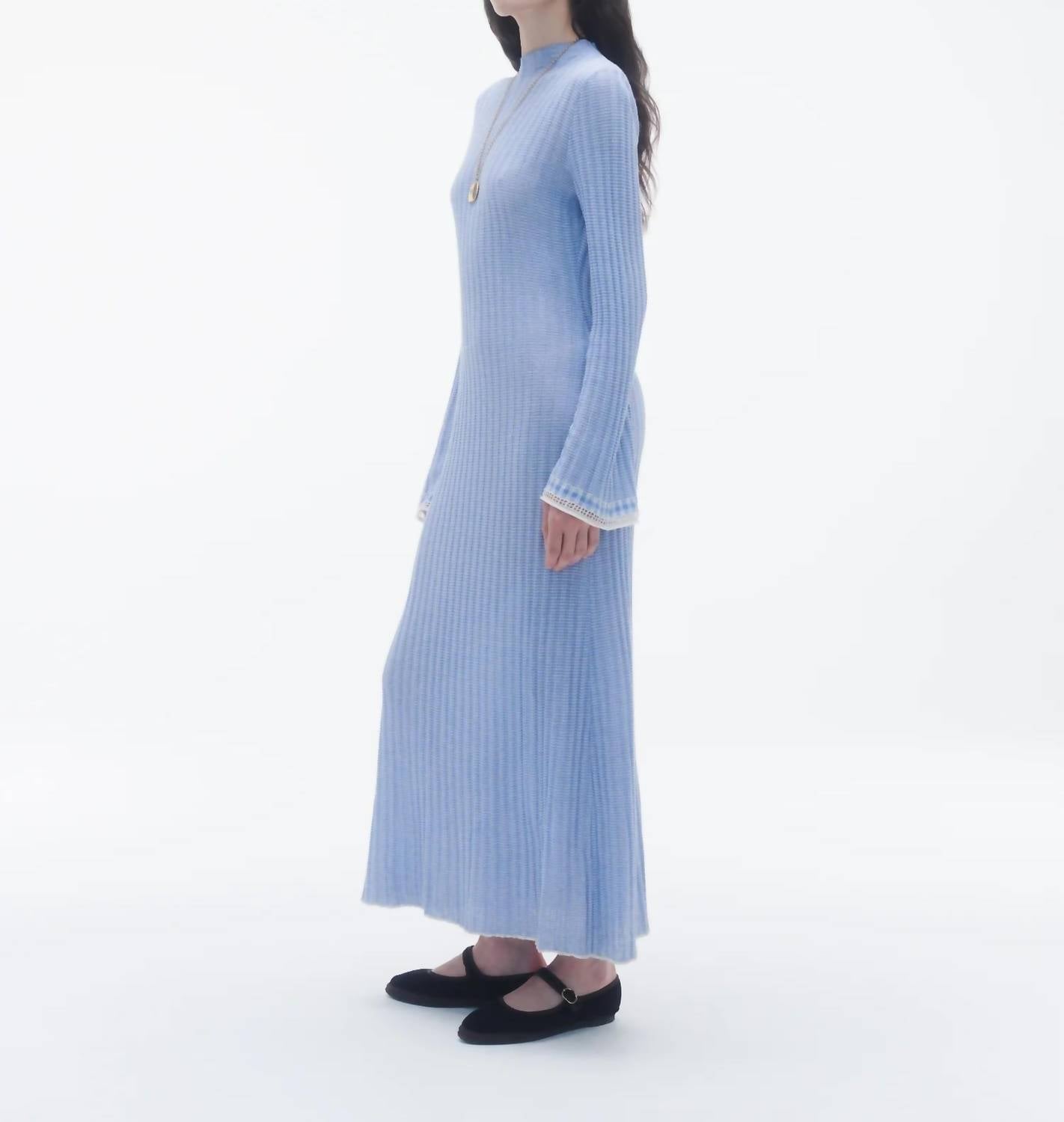Guest In Residence - Fine Stripe Mockneck Dress