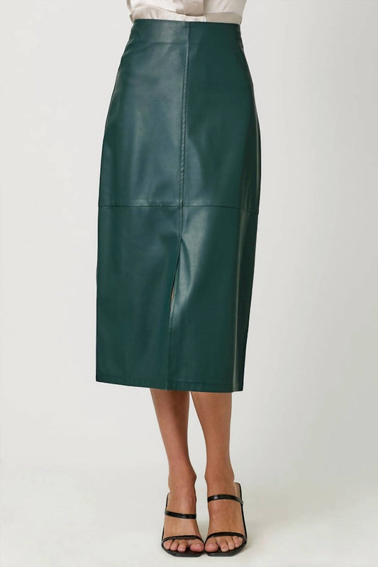 Mystree - Jessica Leather Midi Skirt