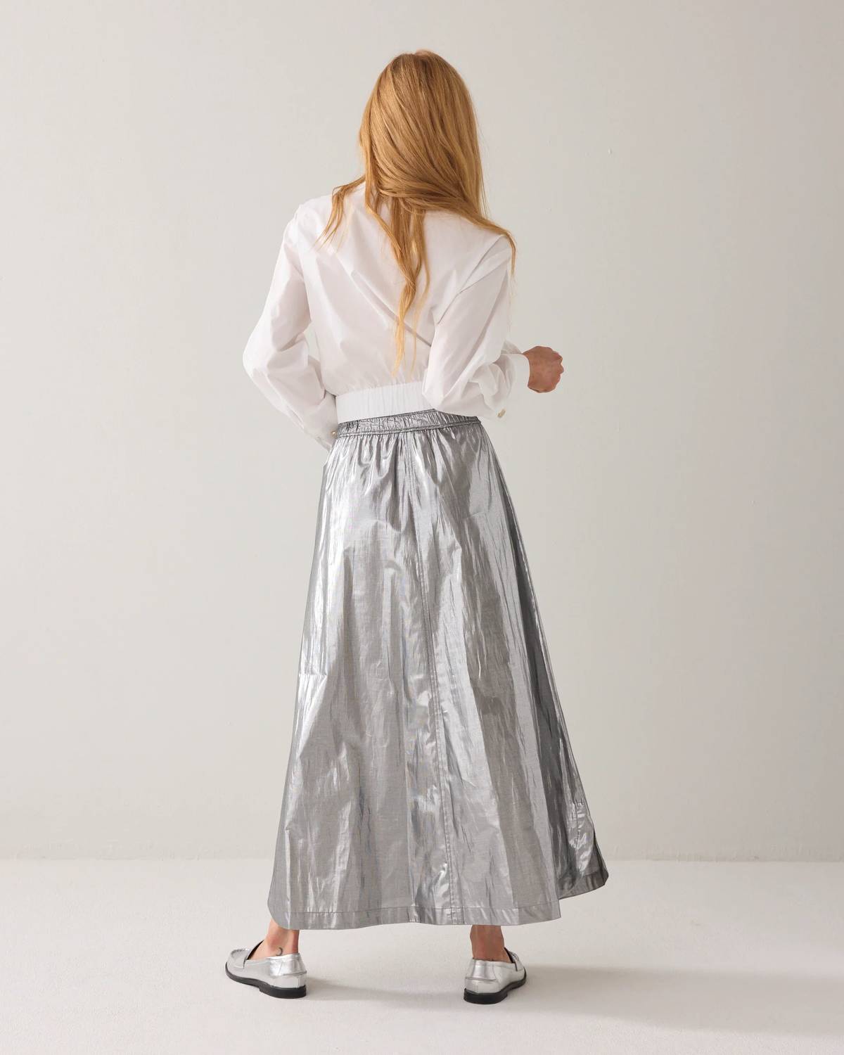 Summum - Cotton Polyester Blend Maxi Skirt