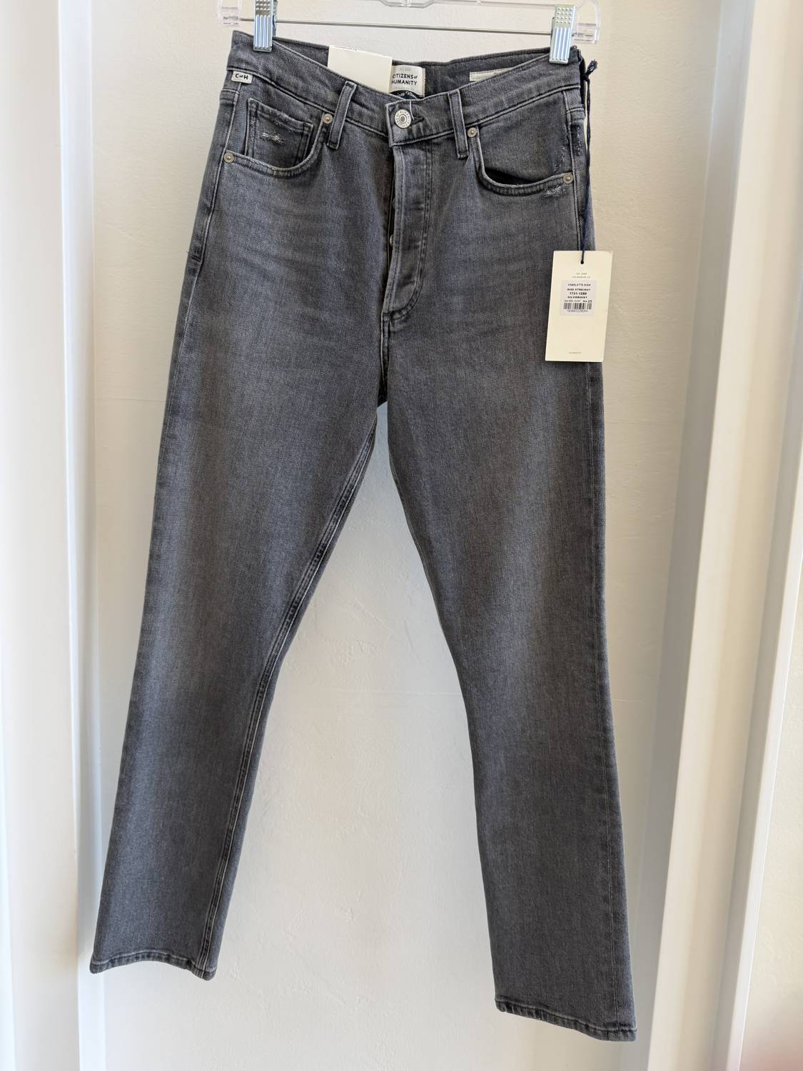 Citizens of Humanity Women's Charlotte High Rise Straight Jeans in silvermist - women's jeans