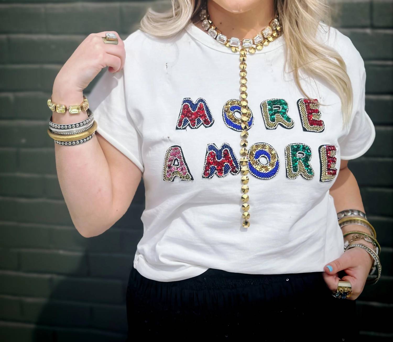 Endless Rose - World Needs More Amore Short Sleeve Top
