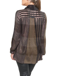 Beate Heymann - Glossy Plaid Blouse