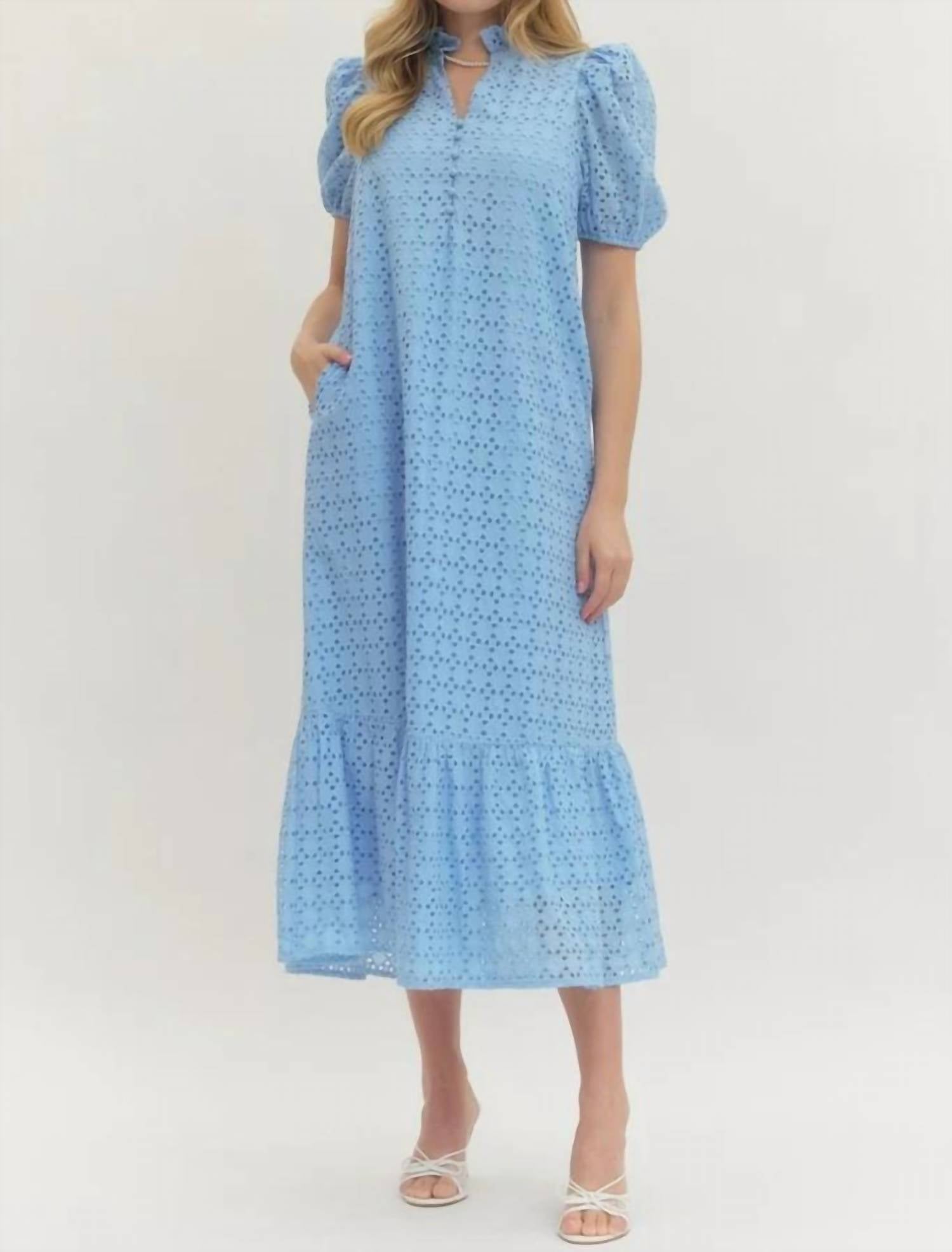 Entro - Summer In Eyelet Midi Dress