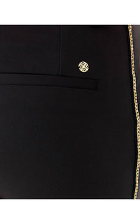 Lilly Pulitzer Ana Embellished High Rise Crop Flare Pants in noir - women's pants - view 6